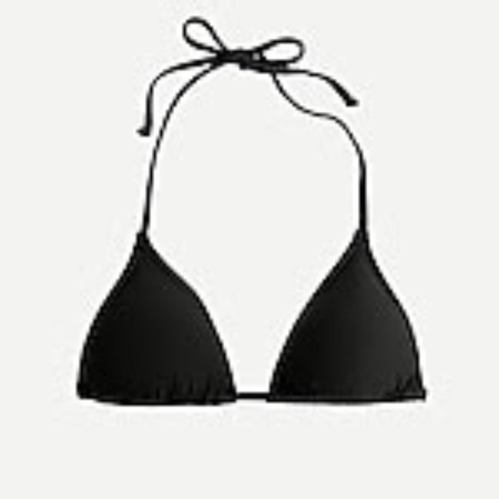 J.Crew Black String Bikini Top Size L